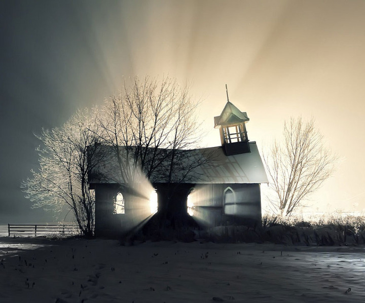 39. Abandoned Church in the Snow, Canada