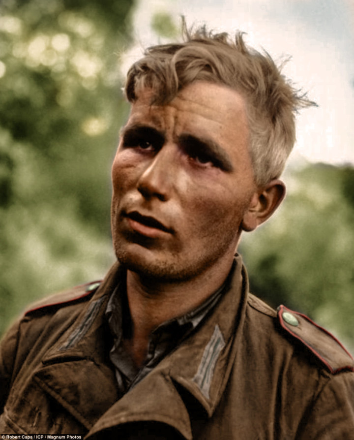 A German soldier after he had been captured by American troops near Nicosia in July 1943
