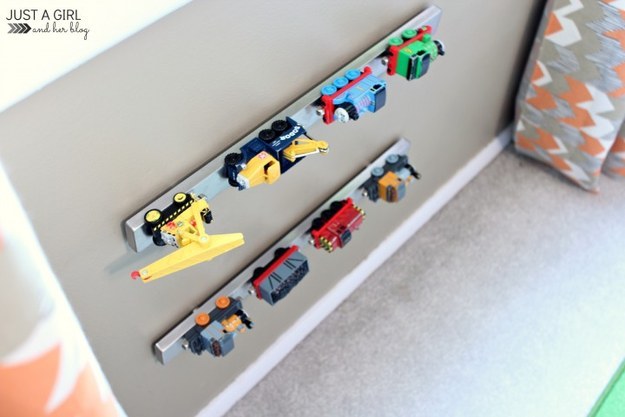 35 Use the Grundtal knife rack to organize small metal toys.
