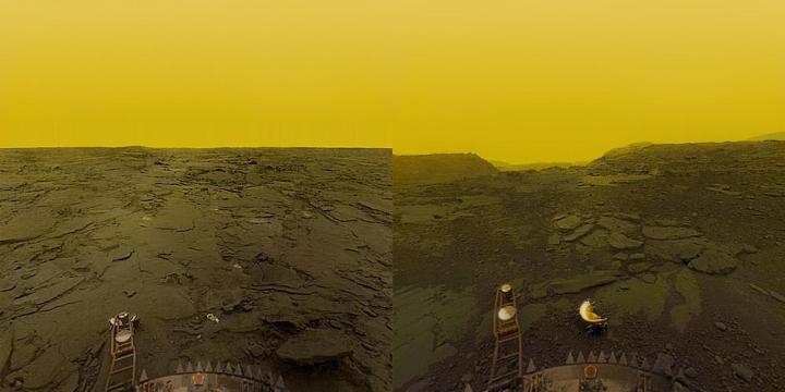 7. Images sent from a Soviet probe, Venus, 1970