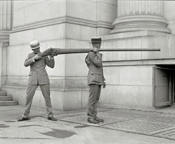 15. This is a “Punt Gun”, formerly used for duck hunting it had the potential to kill 50 birds at once. It was banned in the late 1860’s. Washington, DC