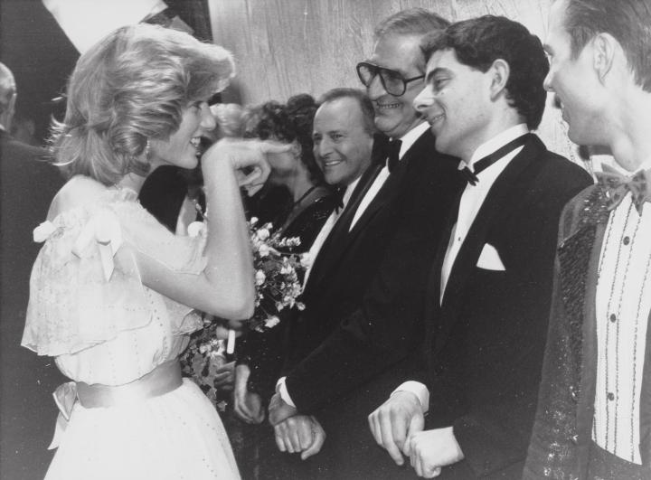 26. You - Princess Diana meets Mr.Bean, comedian Rowan Atkinson while greeting the cast of the 'Royal Variety' show in 1984