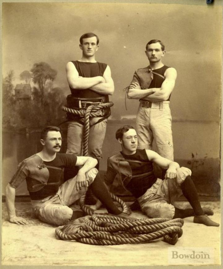 37. The Bowdoin College Tug of War Team, 1891.