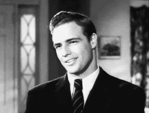 7. Marlon Brando's screen test in Rebel Without A Cause (1955).