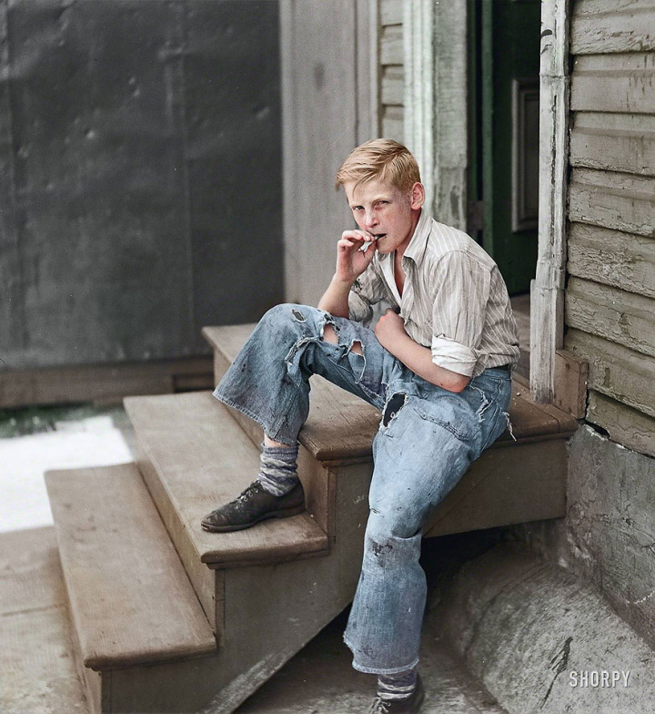 33. Young Boy in Baltimore Slum Area, July 1938