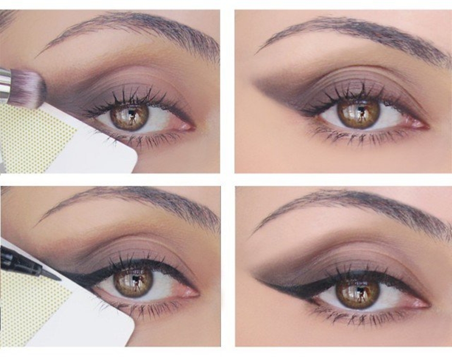 Stuck on how to get the perfect cat eye Use a credit card to make a foolproof line