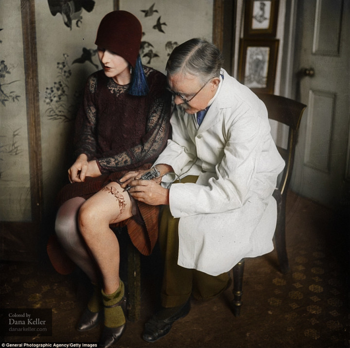 7. British tattoo artist George Burchett, the King of Tattooists, (ca 1930)