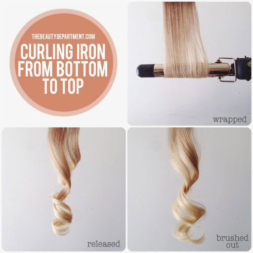 12. If you curl with an iron from the bottom up, you’ll get these curls – brushed out and not touched