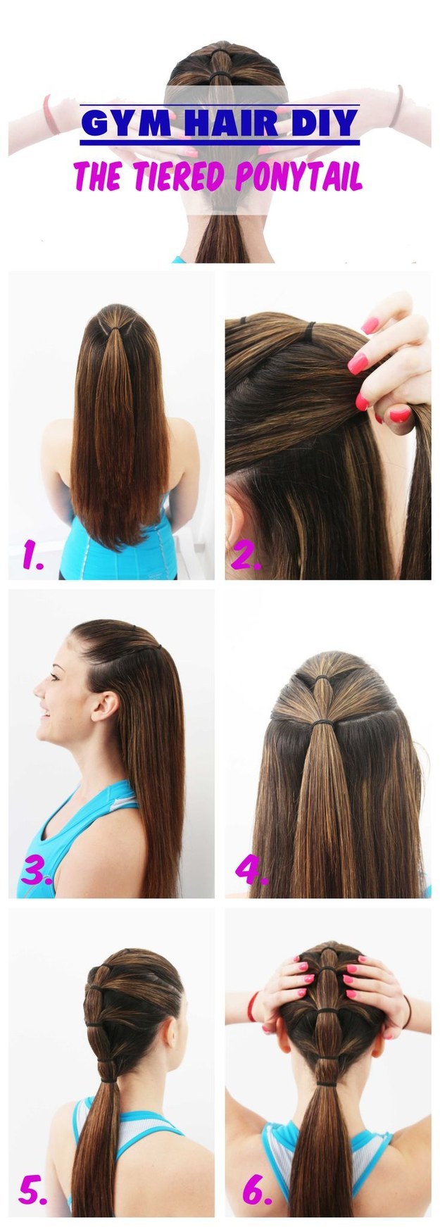 19b. A tiered ponytail will keep everything in its rightful place.
