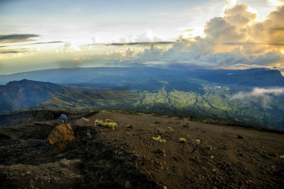 17. a view from Mount Rinjani, island of Lombok
