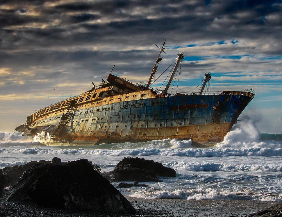 32. Wreck of the SS America - Fuerteventura, Canary Islands