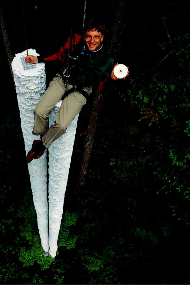 46. This CD-ROM can hold more information than all the paper that's here below me- Bill Gates,1994